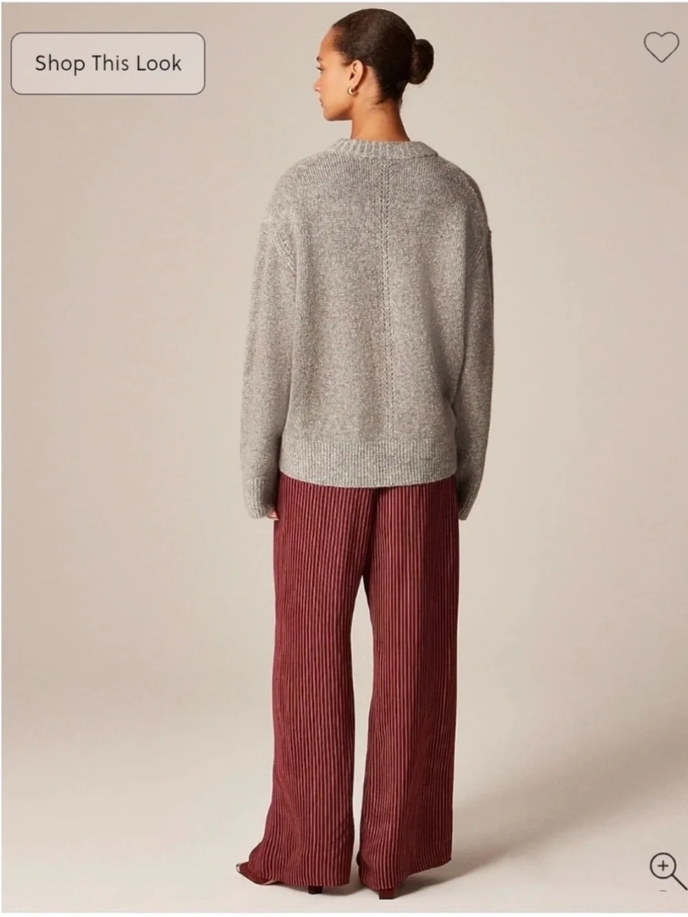 NWOT J. Crew Cosmo pant in stripe Inky Burgundy Sz XS - Picture 3 of 7